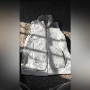 White fluffy vest. Worn once.